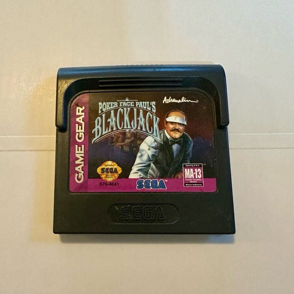 Poker Face Paul's Poker for Sega Game Gear Retro Gaming